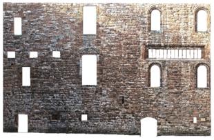 Point cloud of a masonry wall.